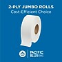 Georgia Pacific Blue Basic Recycled Jumbo Jr. Toilet Paper, 2-Ply, White, 1000 ft./Roll, 8 Rolls/Carton (12798)~#|#~927DE9BE-0CC9-44D0-8D515A41A96AE538_sc7