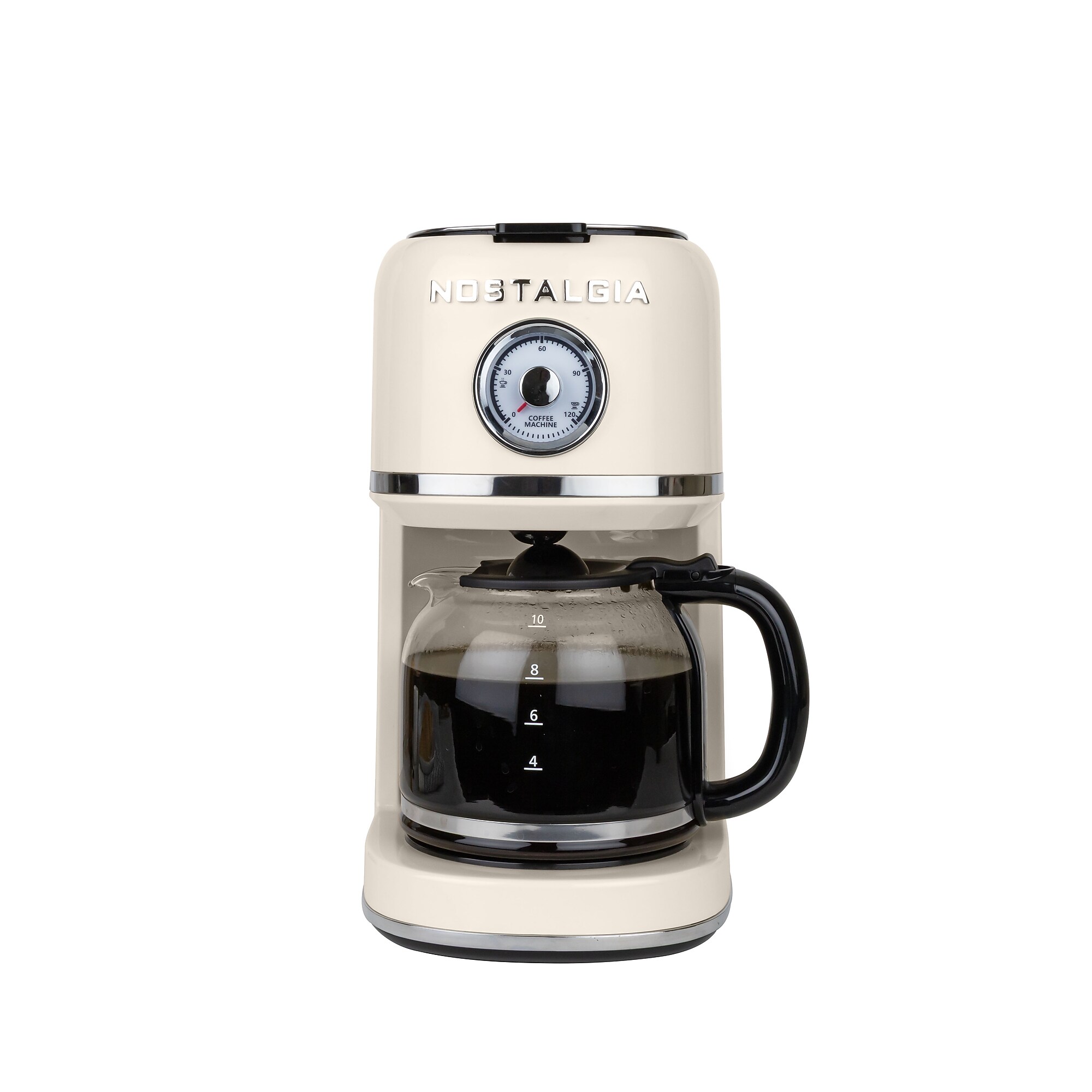 Nostalgia Classic Retro 10-Cups Automatic Drip Coffee Maker, Cream (NCRCOF10CM6A) Simolary simolary.com