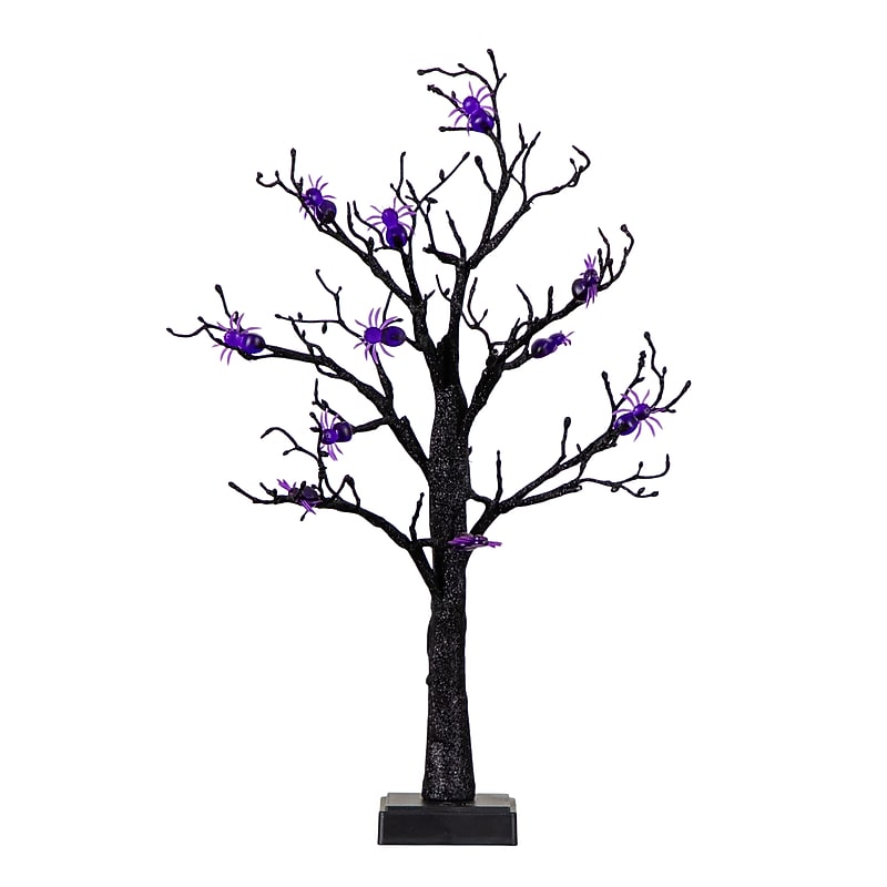 Nearly Natural Pre-Lit Artificial Halloween Spider Twig Tree, 2' (T5195) image 1