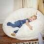 Flash Furniture Dillon Polyester Small Refillable Bean Bag Chair, Furry White (DGBEANSMFURWH)~#|#~928780C5-B2B0-4427-98F895A8198BFD63_sc7
