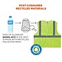 GloWear 8205HL-ECO High Visibility Sleeveless Vest, ANSI Type R Class 2, Lime, 2X/3X, (21987)~#|#~928B3EB7-E6F6-4F08-A2382D7F71130796_sc7