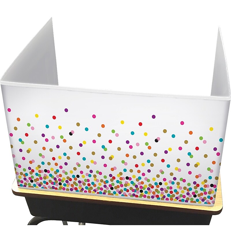 Teacher Created Resources 22" Confetti Classroom Privacy Screen, Multicolored, Pack of 2 (TCR20345-2) image 1