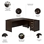 Bush Business Furniture Westfield 72W Bow Front L Shaped Desk with 42W Return and Mobile File Cabinet, Mocha Cherry (SRC167MRSU)~#|#~9294847F-528E-43F6-994979E71BDBFA87_sc7