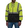 Ergodyne GloWear 8312BK High Visibility Long Sleeve Black Bottom Hooded Zip-Up Sweatshirt, ANSI Type R Class 3, Lime, Medium~#|#~929DB5AB-F2EA-4301-B6C857560C4C1E26_sc7