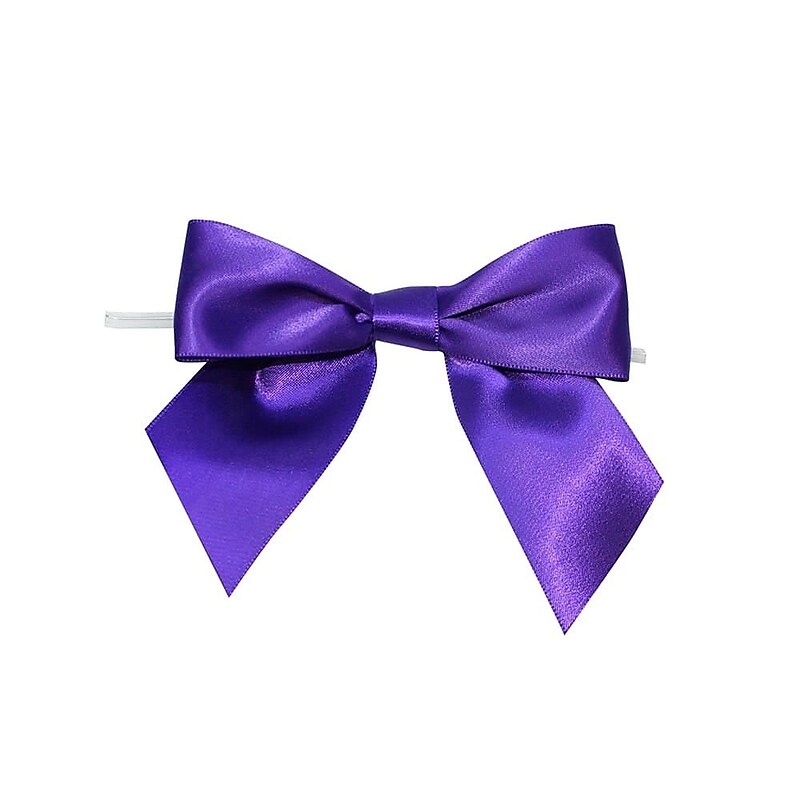 JAM Paper Satin Bows, Purple Haze, 50/Pack (52640349226) image 1