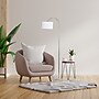 Creekwood Home Vista 66" Brushed Nickel Floor Lamp with Drum Shade, White (CWF-3006-WH-LB)~#|#~92A1779F-111D-4B05-911B675D4E1F24D7_sc7