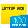 Pendaflex Recycled End Tab File Folder, Straight Cut, Letter Size, Yellow, 100/Box (H110DY)~#|#~92A21054-5CA3-42CE-BC538E7BCB72E962_sc7