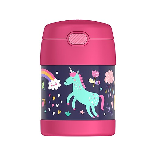 Thermos FUNtainer Kids Unicorn Stainless Steel Insulated Food Jar, Pink, 10  (F3103NLA6ST)