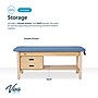 Aristo Wood H-Brace Physician Exam Table with Shelf, 2 Drawer Cabinet, Paper Cutter, Holder, 500lbs. Capacity, Blue~#|#~92A4C3EF-E6EE-459E-BCB913CE506BD427_sc7