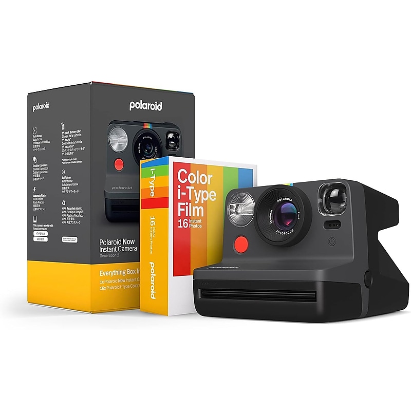 Polaroid Everything Box Now Gen 2 Black - I-Type Instant Camera with Film, Black (6248) image 1