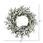 Nearly Natural 24-in Flocked Artificial Christmas Wreath with 50 LED Lights (W1128)~#|#~92A750F5-1CB1-4020-947D73415C295B36_sc7