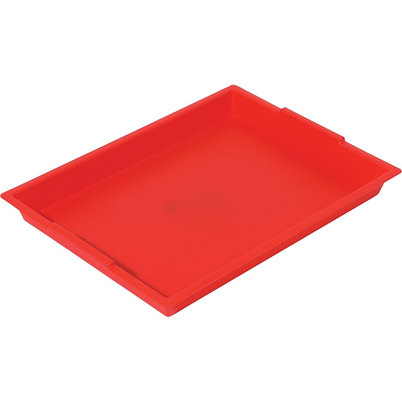 Deflect-O Little Artist Polypropylene Paint Tray, 1.83" x 16.04" x 12.07", Red (39507RED) image 1