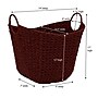 Household Essentials Woven Storage Wicker Basket with Handles, Red (ML-4124)~#|#~92AC30FE-0F2A-488B-A44EDF87CC15BA7E_sc7