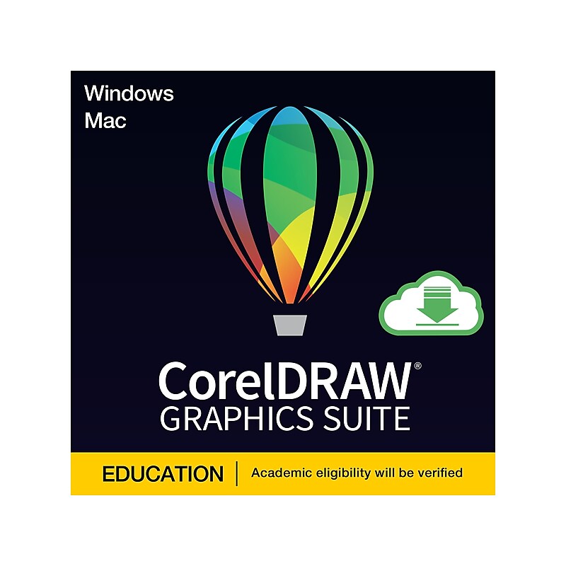 CorelDRAW Graphics Suite 2023 Graphic Design Education for Windows/Mac, 1 User [Download] image 1