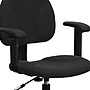 Flash Furniture Fabric And Fire-Retardant Foam Drafting Chair, Patterned Black (BT-659-BLK-ARMS-GG)~#|#~92B11748-D158-4735-9E98C861778731C0_sc7
