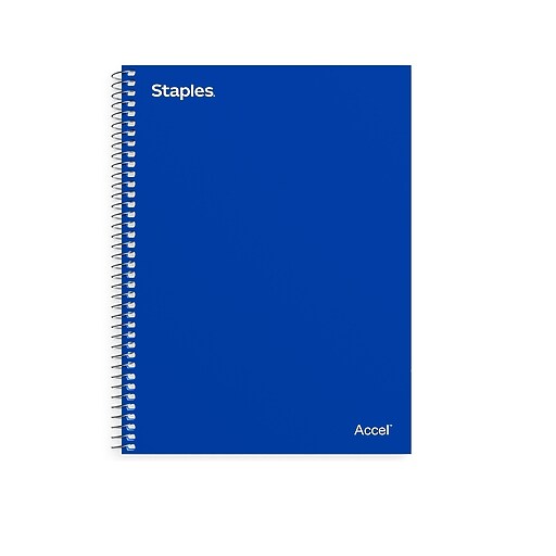 Staples Accel 2 Subject Notebook 9.5" x 6", College Ruled 100 (06180