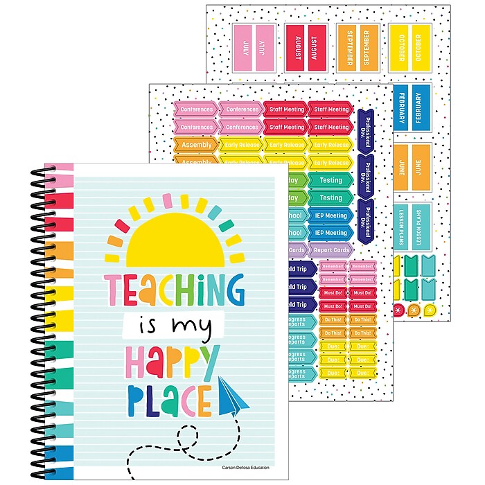 Carson Dellosa Education Happy Place Undated Lesson Planner, 10.9
