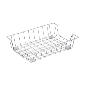Staples Front Loading Letter Tray, Chrome Steel (10849CC)