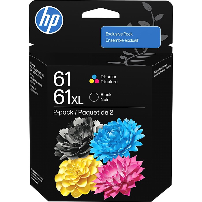 HP 61XL/61 Black High Yield and Tri-Color Standard Yield Ink