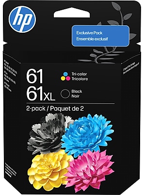 HP 61XL/61 Black High Yield and Tri-Color Standard Yield Ink Cartridge, 2/Pack (C0PA6AN) Sansujyuku sansujyuku.com