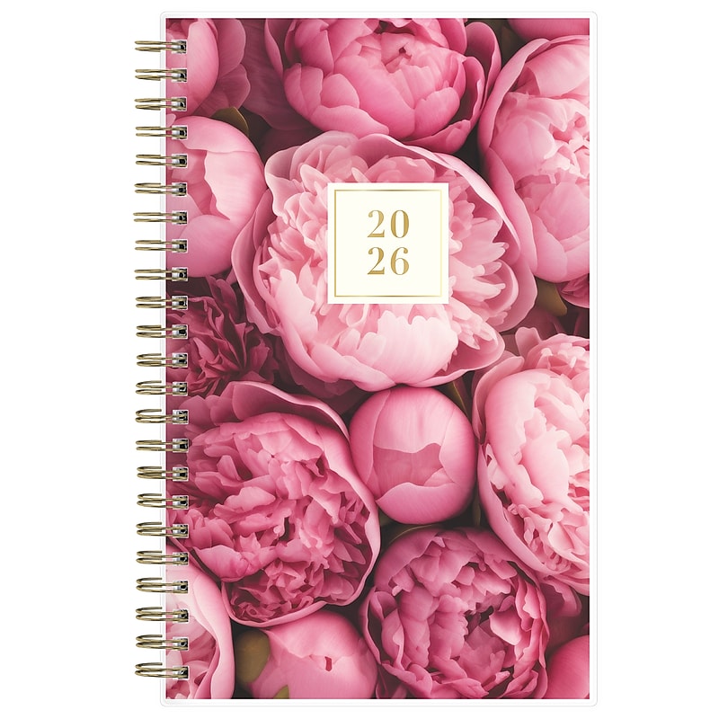 2026 Blue Sky Bouquet Floral 5" x 8" Weekly & Monthly Planner, Plastic Cover (154862) image 1