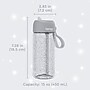 bentgo Plastic Water Bottle, 15 oz., Silver Glitter (BGKDWB1-SL)~#|#~92BA9BC0-424A-42BC-8A5D24246E456E89_sc7