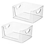 iDESIGN Small Stackable Plastic Storage Bin, Clear, 2/Pack (28008M2)~#|#~92BCC5B3-CB5C-45CE-BB8E715E4BBDEEC4_sc7