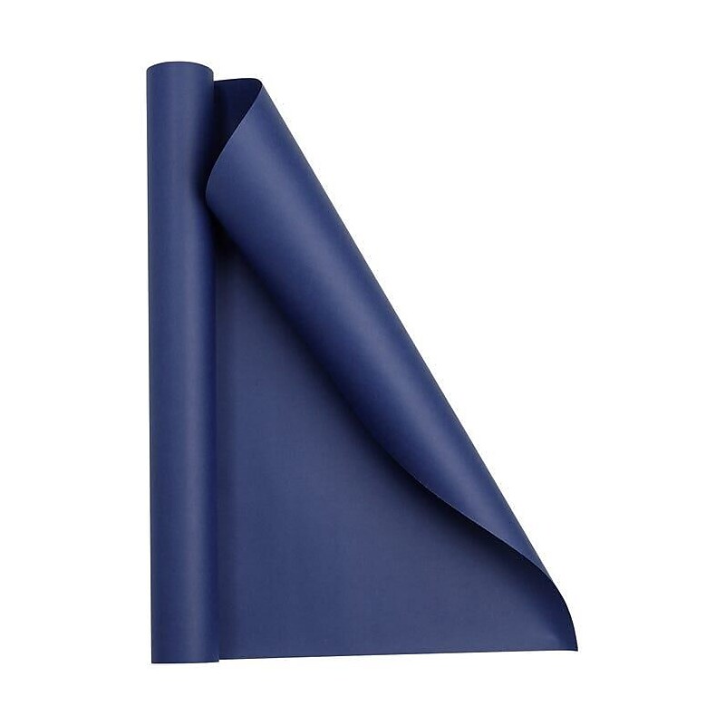 JAM Paper Short Mini Roll Wrapping Paper, 26.3 sq. ft., Presidential Blue, 2/Pack(277013536263a) image 1