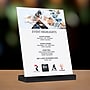 Global Printed Products Sign Holder, 8.5" x 11", Vertical, Table Top, Black/Clear Acrylic (SGNH-AB-8511-BK)~#|#~92BE1BBF-42E1-4A08-95C9FEA3089CE196_sc7