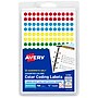 Avery Color-Coding Labels, 1/4 " Dia, Assorted Colors, Non-Printable, 768 Labels/Pack (5795)~#|#~92C052DB-F549-47B5-867D78022EAD943C_sc7