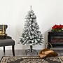 Nearly Natural Flocked West Virginia Fir Artificial Christmas Tree, 4' (T1732)~#|#~92C53C69-2D05-45B3-97BCD1A308FA5C85_sc7