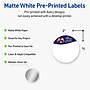 Avery Circle Multipurpose Labels, 2" Dia., White, 120/Pack (19479370440)~#|#~92CF0DD0-C1B6-4082-B3199BF966A44B91_sc7
