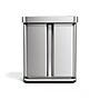 simplehuman Stainless Steel Dual Compartment Trash & Recycling Step Can, 15 Gallon (CW2116)~#|#~92CFA7A8-3240-4F9E-AB2D0AC4DCAA1591_sc7