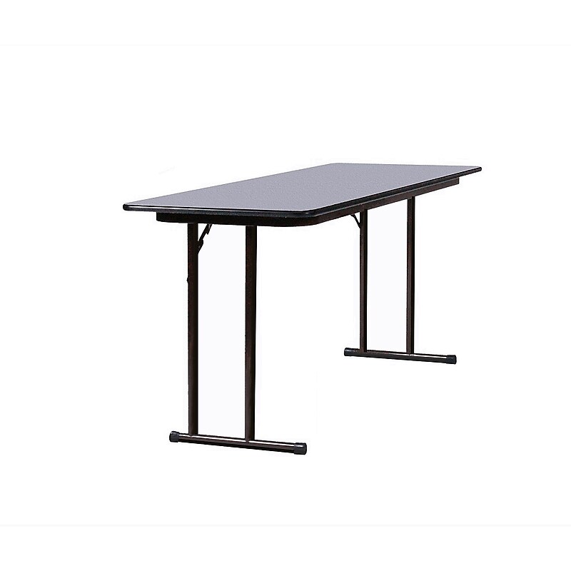 Correll 72-inch Wood, Steel & Plastic High-Pressure Folding Seminar Table, Gray Granite image 1