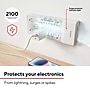Staples TECH 8-Outlet 2-USB Port Surge Protector, 6', 2100 Joules, White (ST62775)~#|#~92D93C59-9824-439B-9A20AEA1CDBD356D_sc7