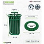Alpine Industries Stainless Steel Outdoor Trash Can with Rain Bonnet Lid, 38 Gallon, Green (ALP479-38-1-GRN-MKTCOPY)~#|#~92D9C131-23C4-46C3-8F3B90C2AF1F3CA1_sc7