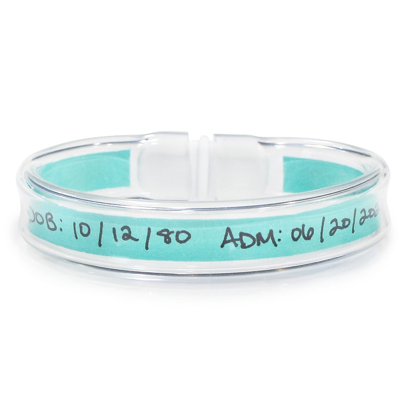 Mabis SoftLink Adult Snap Closure Patient ID Bands, Clear, 50 Bands/Box (D 190) image 1
