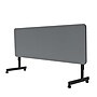 Correll Econoline 60"W x 24"D Adjustable Foldable Training Room Table, Laminate, With Wheels, Gray Granite (FTM2460TF15)~#|#~92DD1FB2-127D-45F8-A5085314D54BC837_sc7