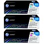 HP 125A Cyan/Magenta/Yellow Standard Yield Toner Cartridge, 3/Pack (CB541A-VB)~#|#~92DEC910-2CA6-4212-A52C96B096A05ECD_sc7