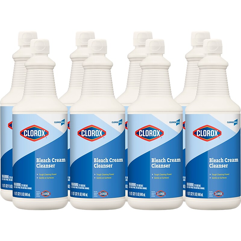 Clorox CloroxPro Bleach Cream Cleaner, Fresh Scent, 32 oz., 8/Carton (CLO 30613) image 1