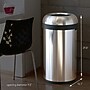simplehuman Commercial Bullet Steel Trash Can with Open Lid, 16 Gallon, Matte Black (CW1496)~#|#~92E151A4-2592-4D9E-89719224F61F4503_sc7