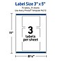 Avery Waterproof Rectangle Laser Multipurpose Labels, 3" x 5", White, 75/Pack (19479399225)~#|#~92E19689-94E7-4C94-A913C58A254C54B2_sc7