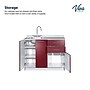 Viva Comfort 36.75'' H x 42" L Medical Cabinet with Left Sink, 2-Doors, 3-Drawers, Claret (902BASE42LSCL)~#|#~92E477D5-B175-486A-B1DB63C5ED095F77_sc7
