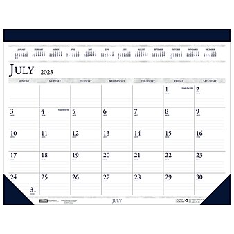 2023-2024 House of Doolittle 22" x 17" Academic Monthly Desk Pad Calendar, Blue (155-24)