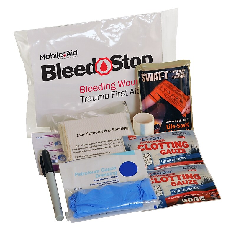 MobileAid BleedStop Immediate Response Bleeding Control & Gunshot Wound 150-Person Bleeding Control Kit (32710) image 1