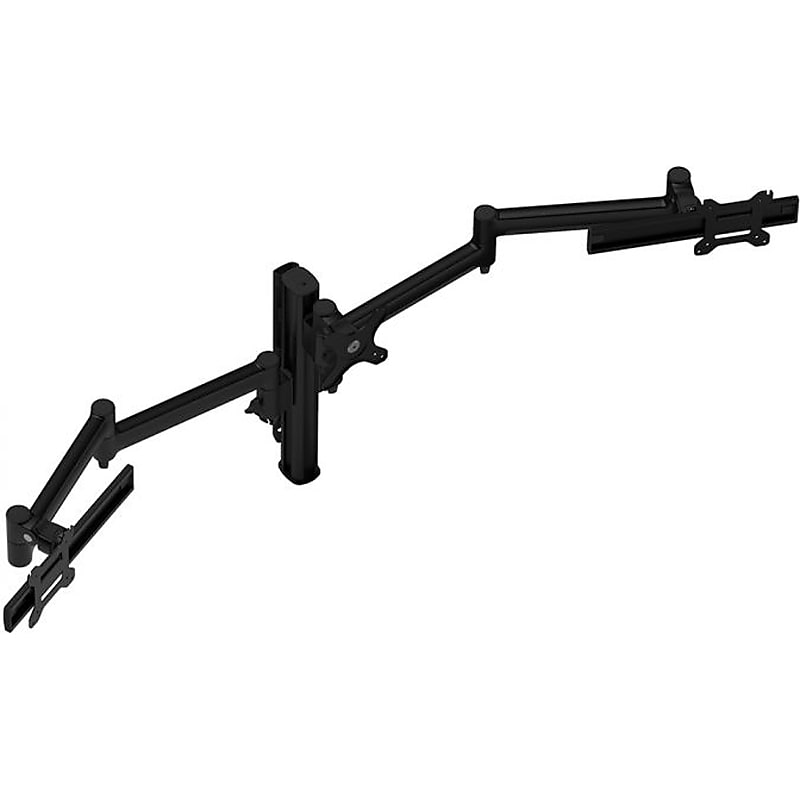Atdec Adjustable Triple-Arm Monitor Mount, Up to 30" Monitor, Black (AWMS-3-137S4-H-B) image 1