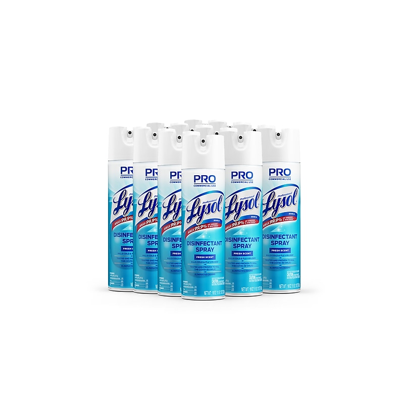 Lysol Professional Disinfectant Spray, Fresh Scent, 19 Oz., 12/Carton (3624104675CT) image 1