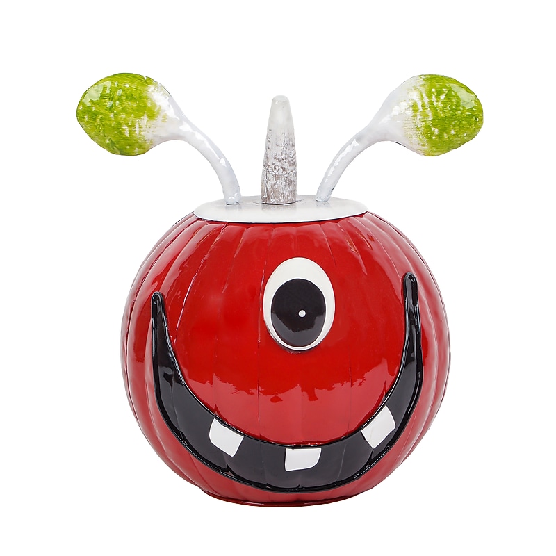National Tree Company 11" Halloween Single Eye Metal Pumpkin (RAH-1915B213A-1) image 1