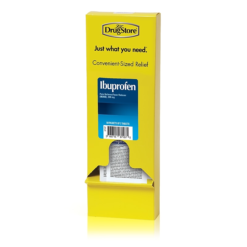 Lil' Drug Store Ibuprofen Tablets, 200 Mg, 50 Packets/Box (LIL97197) image 1