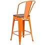 Flash Furniture Lily Contemporary Metal Vertical Back Counter Height Stool, Orange, 4-Pieces/Pack (4CH3132024GBORW)~#|#~9302DEC6-8EB9-4DAF-ADDC4D488324DFB5_sc7